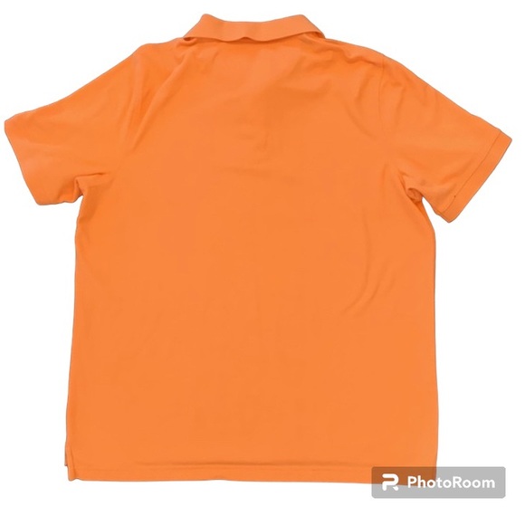 CROFT & BARROW POLO SHIRT ORANGE TEXTURED PIQUE SHORT SLEEVE COLLAR X-LARGE - Picture 2 of 6
